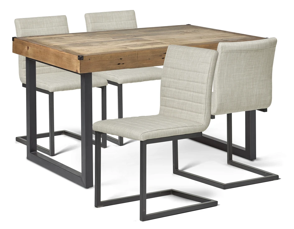 Woodenforge - Matgrupp med 4 stolar Chatham - Beige