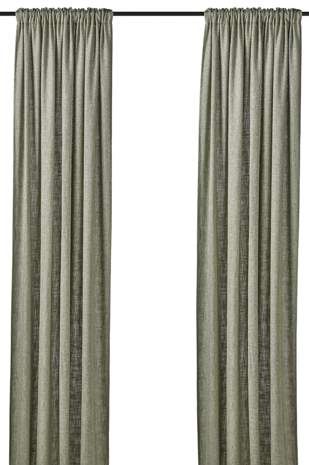 Linnelle - Gardin, 2-pack, 140x250 cm - Grön