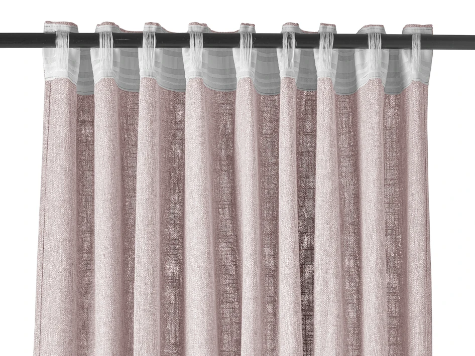 Linnelle - Gardin, 2-pack, 140x250 cm - Rosa