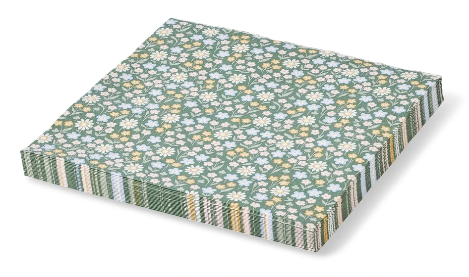 Molly - Servett, 33x33 cm, 20-pack - Grön