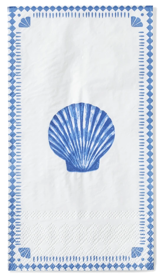Scallop 2 - Servett, 33x40 cm, 20-pack - Blå