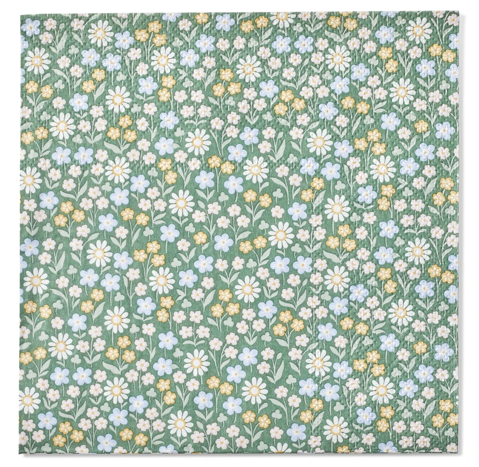Molly - Servett, 33x33 cm, 20-pack - Grön