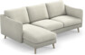 Madison Lux - 2-sits soffa med schäslong vänster - Vit