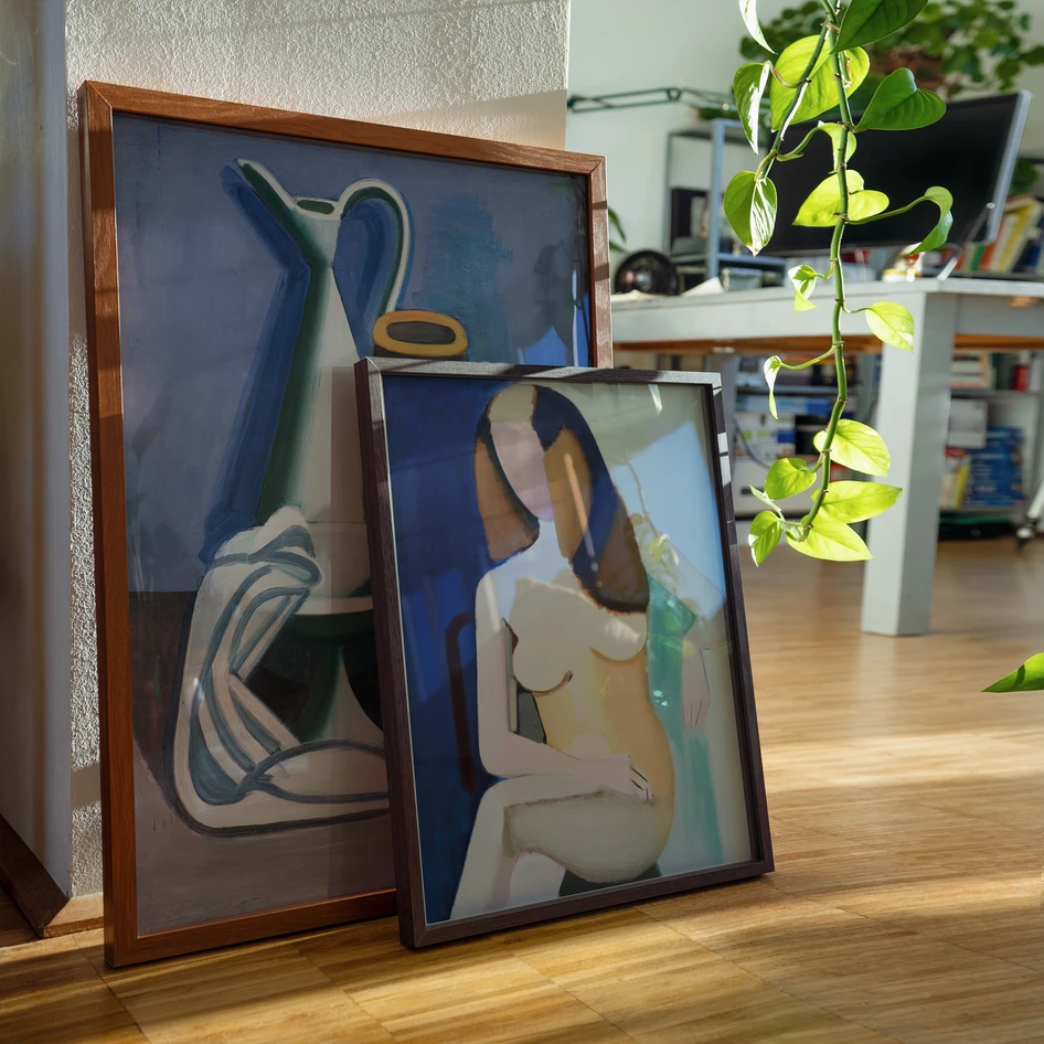 Arrangement with watering can - Poster