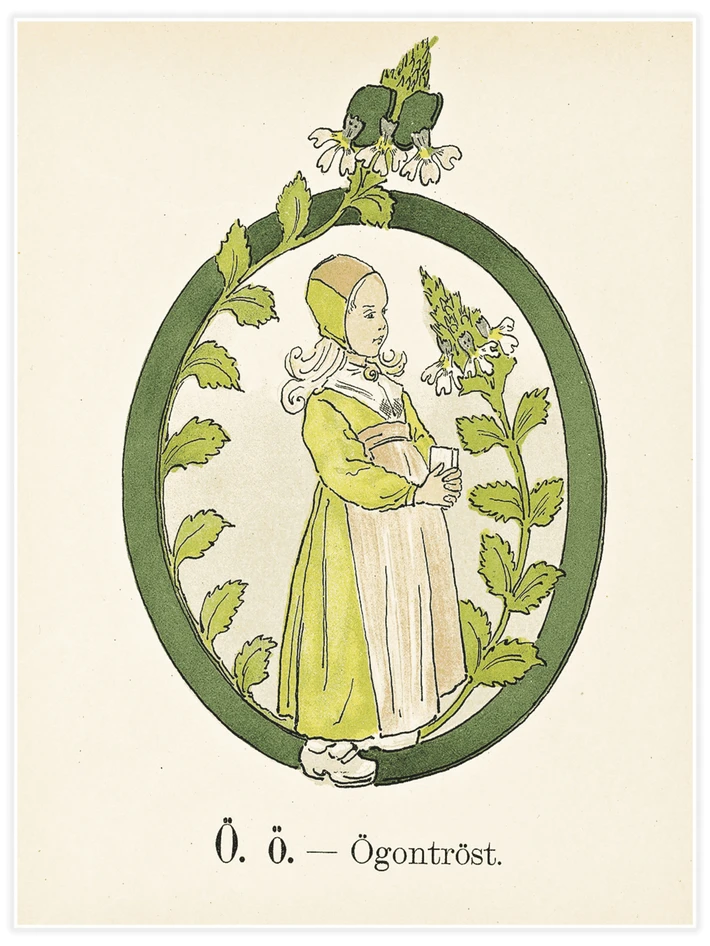 Prinsarnes blomsteralfabet - Ö - Poster