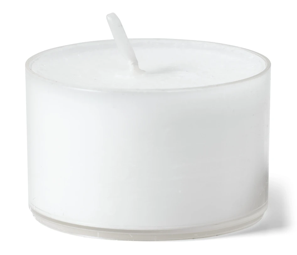 Velora - Värmeljus, 30-pack, H 2,4 Ø 3,8 cm, plastkopp, brinntid 6 h - Vit