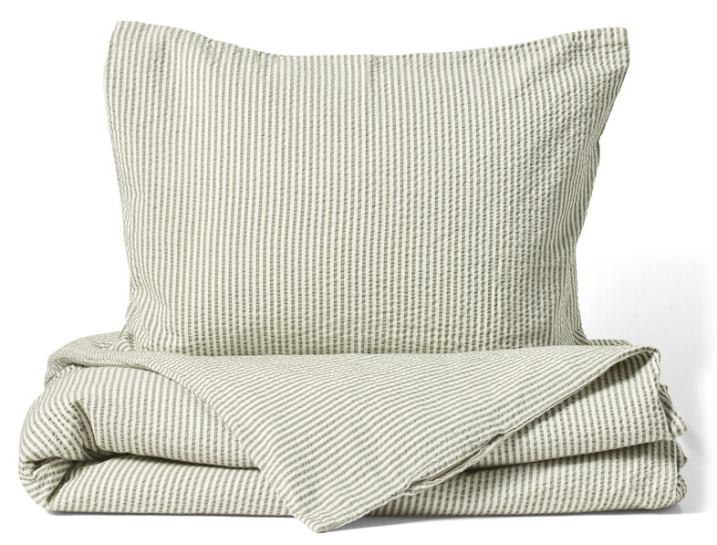 Madicken - Påslakanset i garnfärgad vävd bäckebölja - Grön