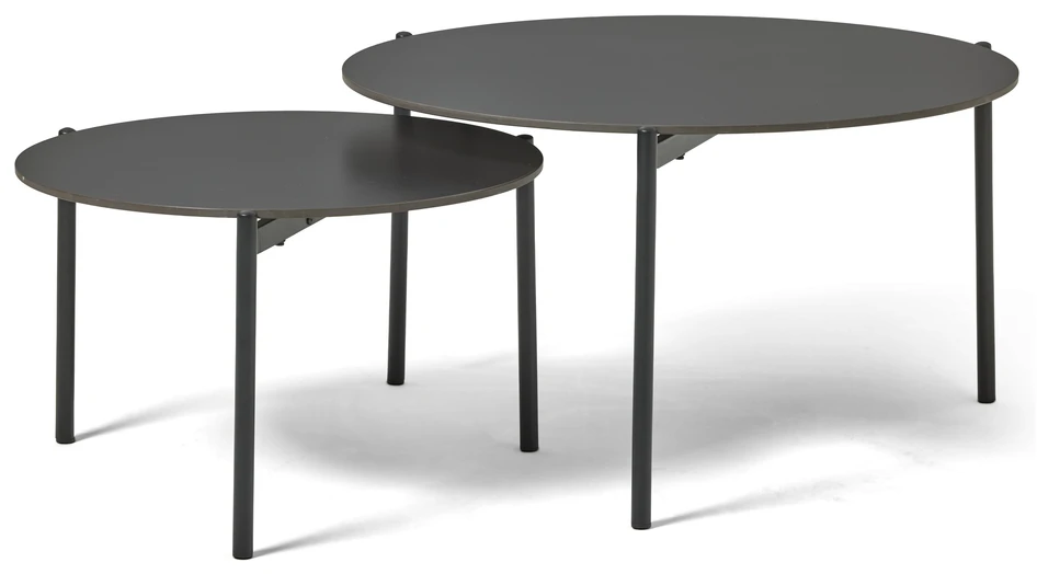 Domino - Utesatsbord, Ø 80/60 cm - Svart