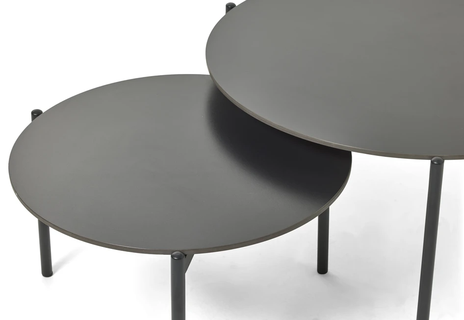 Domino - Utesatsbord, Ø 80/60 cm - Svart