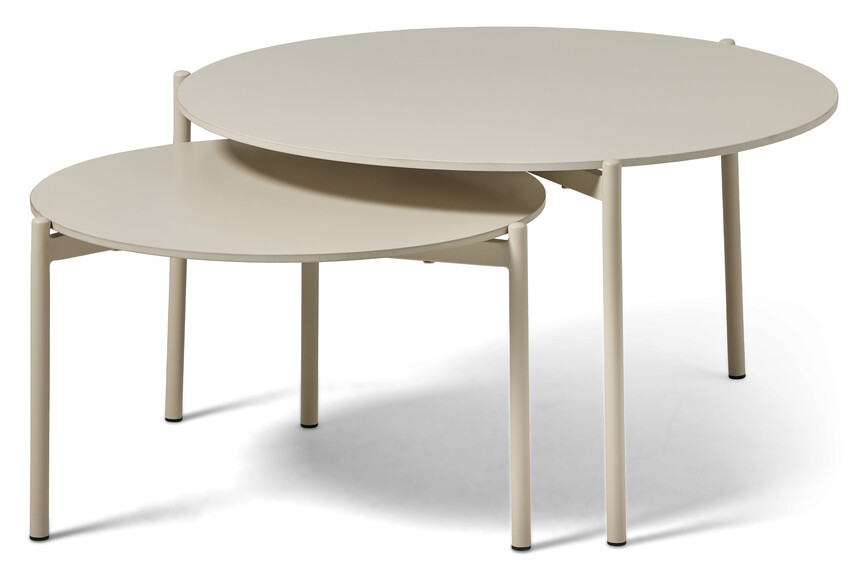 Domino - Utesatsbord, Ø 80/60 cm - Beige