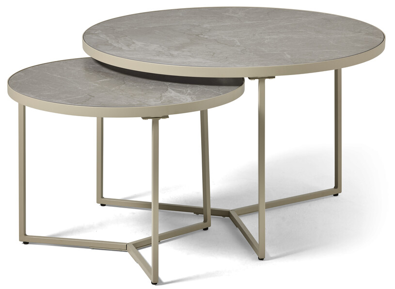 Encore - Utesatsbord, Ø 80/60 cm - Beige