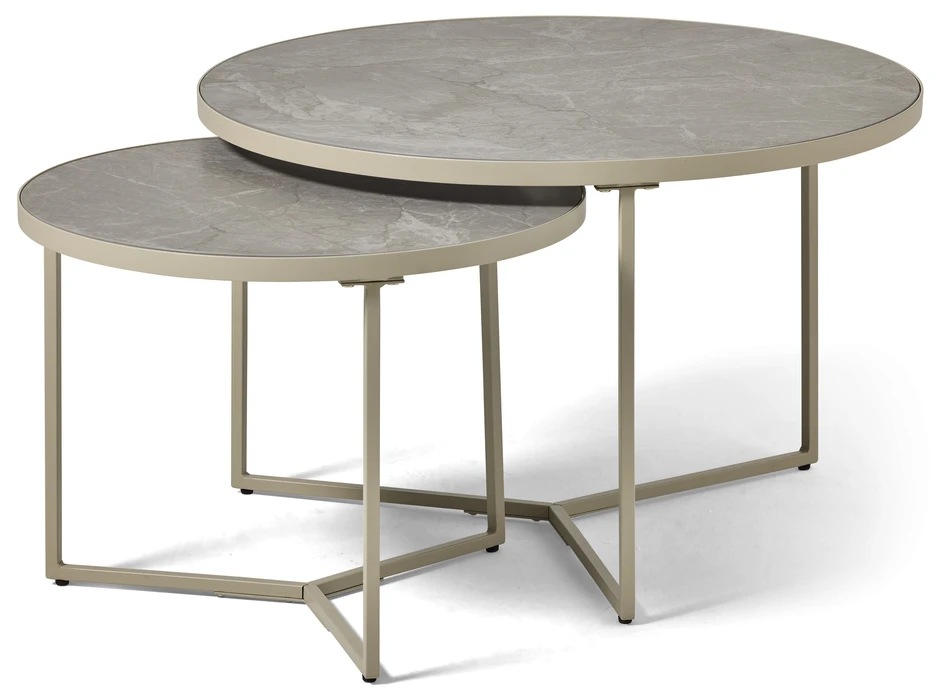 Encore - Utesatsbord, Ø 80/60 cm - Beige