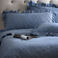 Bridgeport - Örngott till hotellkudde i garnfärgad bomull med volang, 50x90 cm  - inspiration