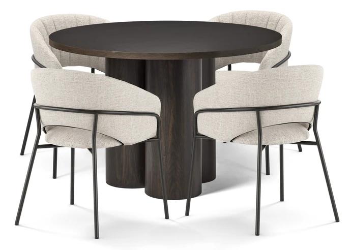 Truls, Matgrupp med 4 karmstolar Selina