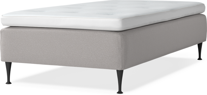 Delux Sense - Ramsäng, enkelsäng med bäddmadrass - Grå