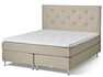 Active - Kontinentalsäng, dubbelsäng med bäddmadrass Soft och Active pikerad sänggavel - Beige