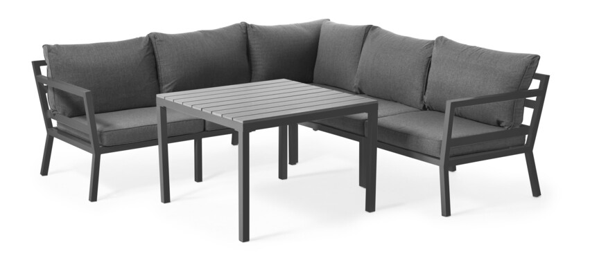 Maxime - Utesoffa med bord L 90 cm - Grå