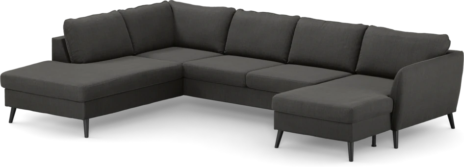 County - 3-sits soffa med divan vänster och schäslong höger - Grå