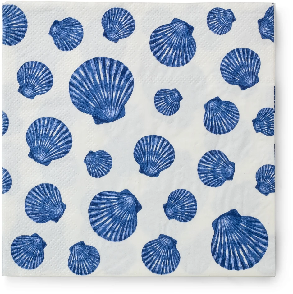 Scallop 1 - Servett, 33x33 cm, 20-pack - Blå