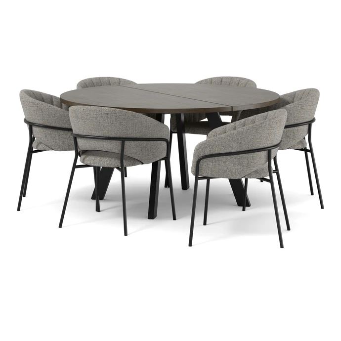 Nomad, Matgrupp med 6 karmstolar Selina