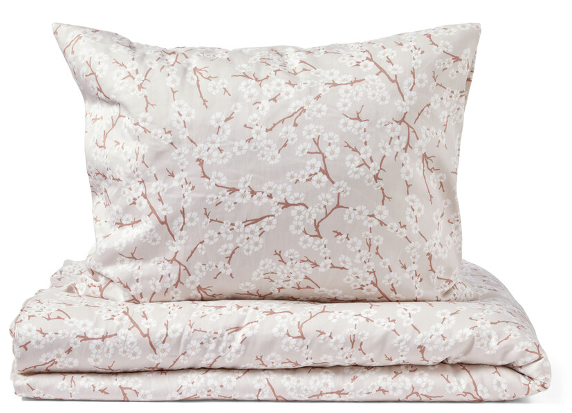 Körsbärsblom - Påslakanset i bomullssatin - Rosa