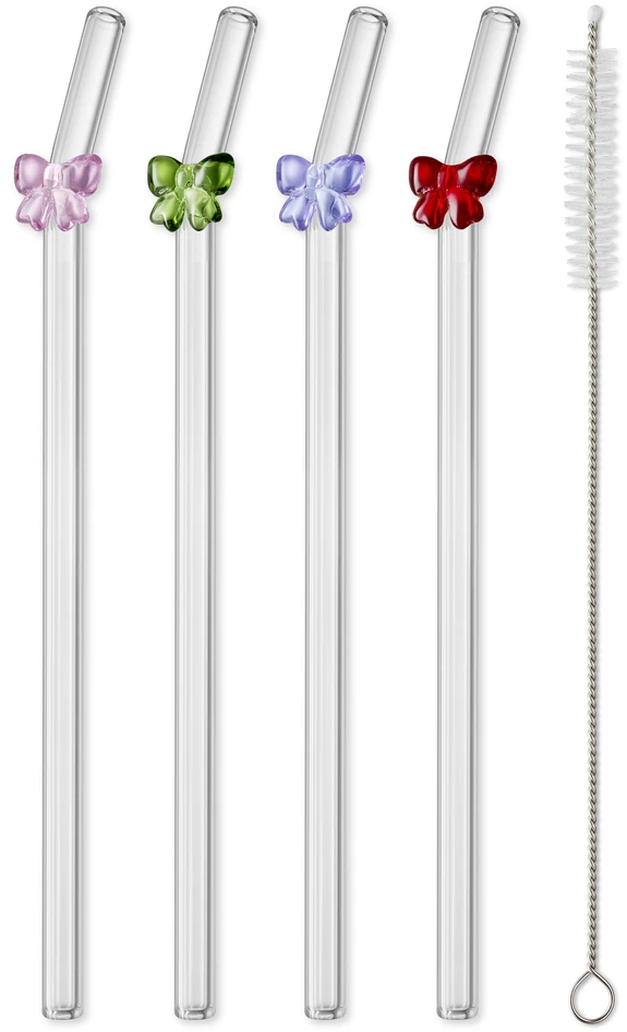 Ellie - Sugrör 4-pack, L 20 cm - Flerfärgad