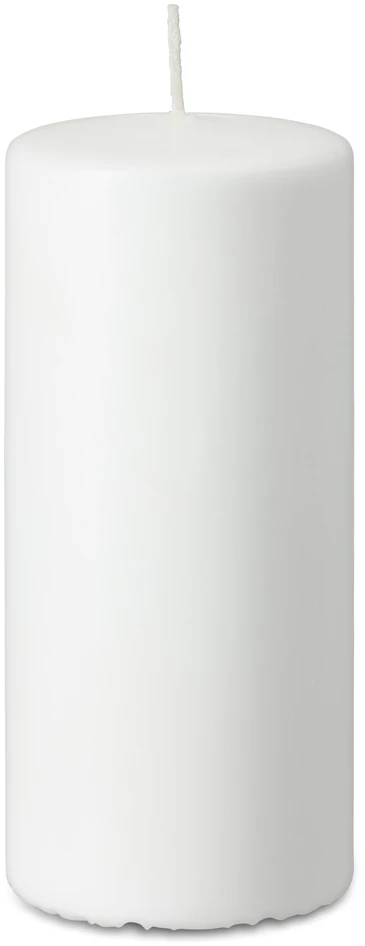 Velora - Blockljus, H 15 Ø 6,7 cm, brinntid 39 h - Vit