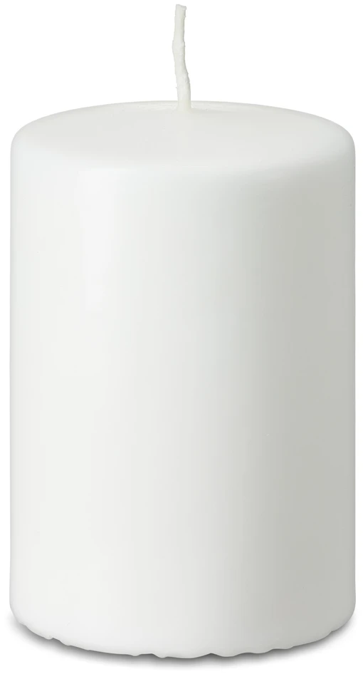 Velora - Blockljus, H 10 Ø 6,7 cm, brinntid 27 h - Vit