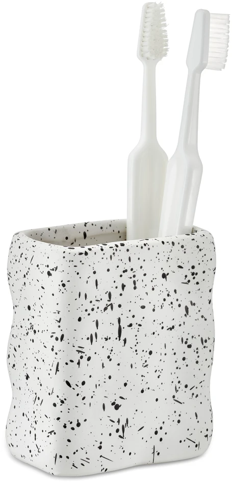 Dotty - Tandborstmugg, L8,5 B5 H10,3 cm - Vit