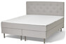 Ljusdal - Kontinentalsäng, dubbelsäng med bäddmadrass och pikerad sänggavel - Grå