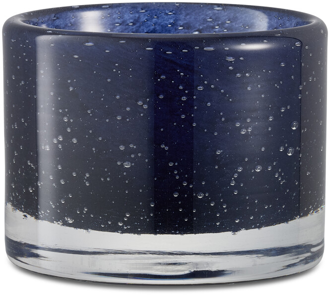 Tanya - Ljuslykta, glas H 8 Ø 10 cm - Blå