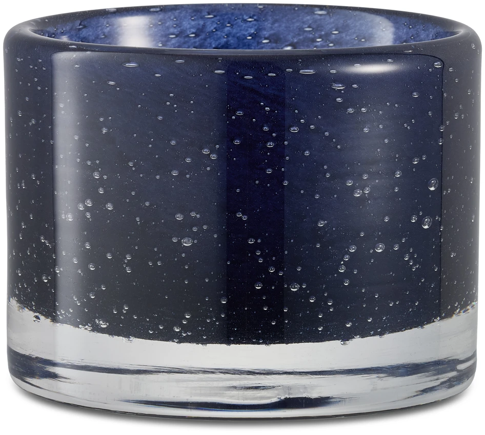 Tanya - Ljuslykta, glas H 8 Ø 10 cm - Blå