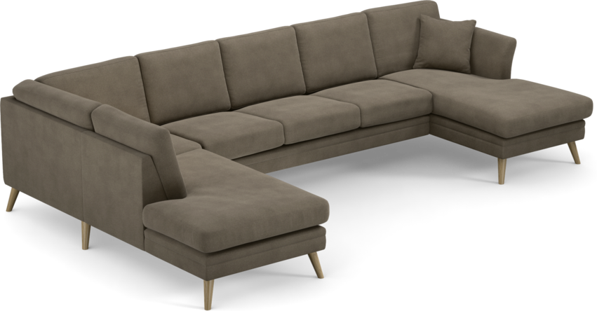 Eden - 3-sits soffa med divan vänster och schäslong höger - Beige