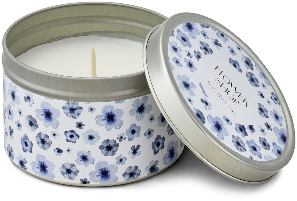 Bluebell - Doftljus, Jasmine & Bamboo, brinntid 17h, 130 g - Blå