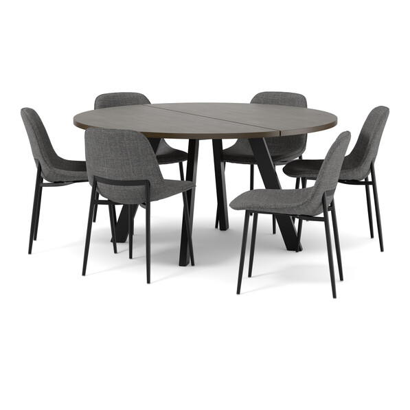 Nomad - Matgrupp med 6 stolar Melic - Grå