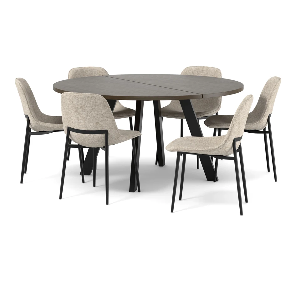 Nomad - Matgrupp med 6 stolar Melic - Beige