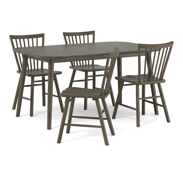 Sixten - Matgrupp med 4 stolar Vista - Brun