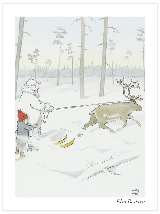 Olles Skidfärd - Farbror Rimfrost och en ren, Poster