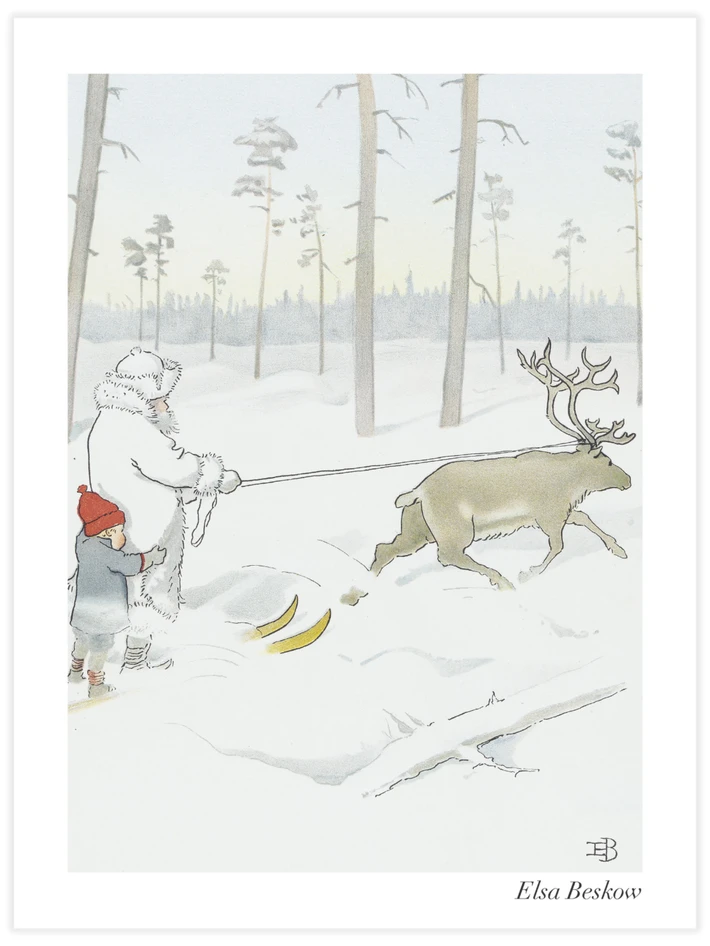 Olles Skidfärd - Farbror Rimfrost och en ren - Poster