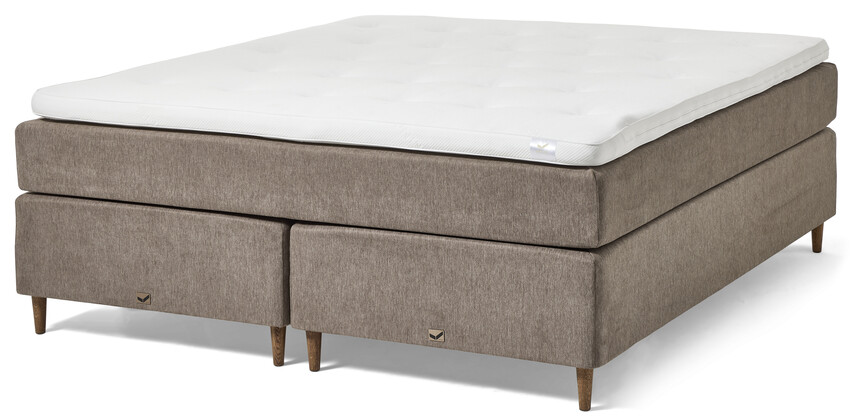 Active Comfort - Kontinentalsäng, dubbelsäng med bäddmadrass - Brun