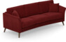 Eden - 3-sits soffa svängd - Röd