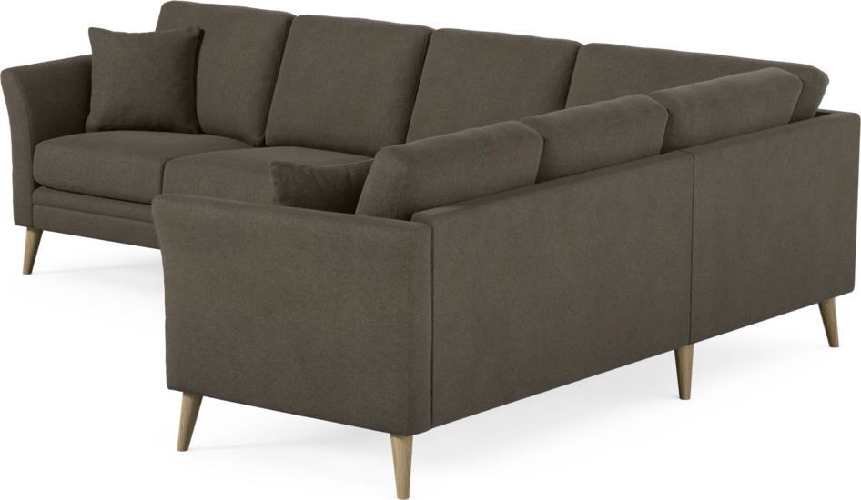 Eden - Hörnsoffa, 3+2-sits - Brun