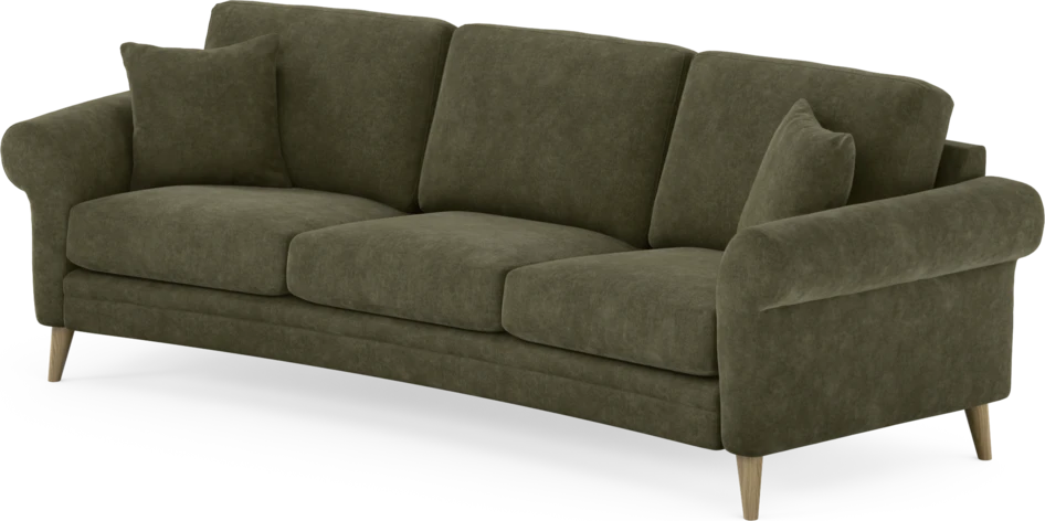Eden - 3-sits soffa svängd - Grön