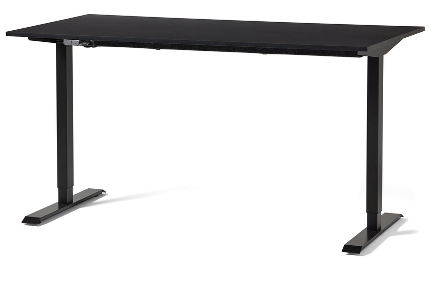 Motivo - Höj- och sänkbart skrivbord, 160x80x70-118 cm - Svart
