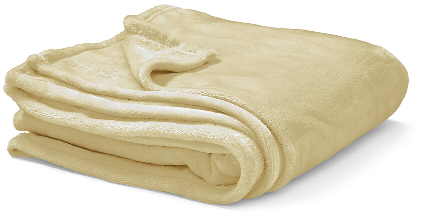 Sandra - Pläd, 130x150 cm - Gul