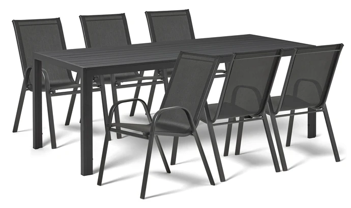 Village/Callisto, Utegrupp med bord och 6 karmstolar