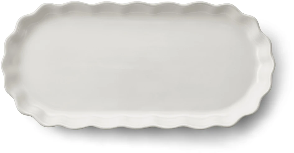 Shelly - Serveringsfat, 16,8x35,8x3,4 cm - Vit