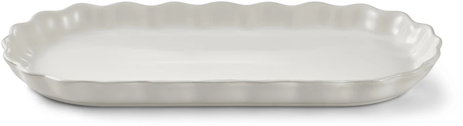 Shelly - Serveringsfat, 16,8x35,8x3,4 cm - Vit