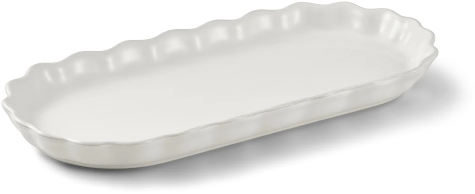 Shelly - Serveringsfat, 16,8x35,8x3,4 cm - Vit