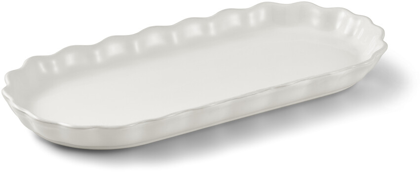 Shelly - Serveringsfat, 16,8x35,8x3,4 cm - Vit